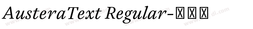 AusteraText Regular字体转换